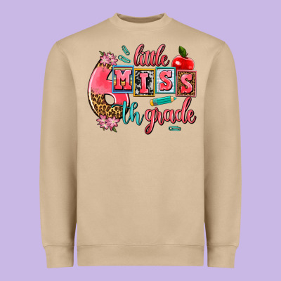 Little Miss 6 Th Grade Heavyweight Sweatshirt Designed By Adodesignshop