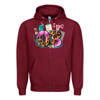 Burgundy ob Zipper Hoodie - AdoDesignShop