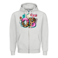 Dove Grey ob Zipper Hoodie - AdoDesignShop