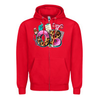 Red ob Zipper Hoodie - AdoDesignShop