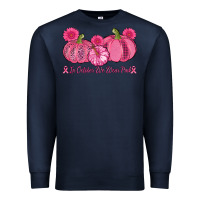 Navy in october we wear pink pumpkins Premium Sweatshirt - AdoDesignShop