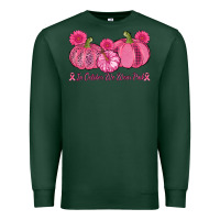 Sports Green in october we wear pink pumpkins Premium Sweatshirt - AdoDesignShop