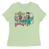 Matcha coffee scrubs and rubber gloves Ladies Tee - CowGirlArtShop