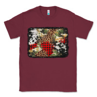 Burgundy army cowhide leopard Christmas Classic Tee - Jasminsmagicworld