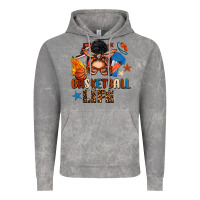 Cloud Rock basketball life messy bun Vintage Hoodie - FaDigitalArtStudio