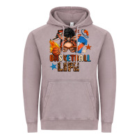 Vintage Zinc basketball life messy bun Vintage Hoodie - FaDigitalArtStudio