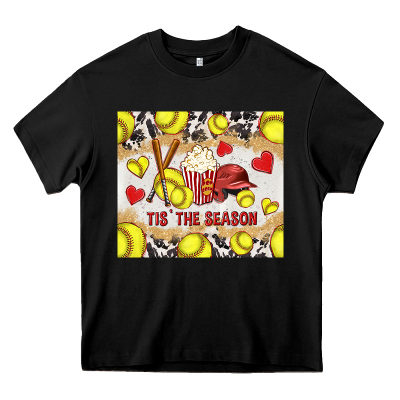 Tis' The Season Softball With Cowhide Tumbler Tbs Heavy Core Tee by TumblerDesignByShophia | Teevron