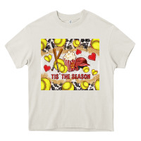 Cream tis' the season softball with cowhide tumbler tbs Heavy Core Tee - TumblerDesignByShophia
