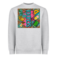 Heather Grey teacher  School Heavyweight Sweatshirt - AdoDesignShop