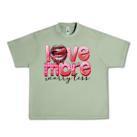 Oil Green Love more worry less Urban Heavy Tee - FaDigitalArtStudio