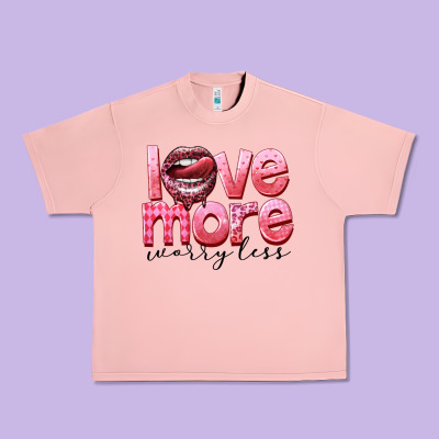 Love More Worry Less Urban Heavy Tee Designed By Fadigitalartstudio