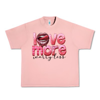 Salmon Love more worry less Urban Heavy Tee - FaDigitalArtStudio