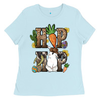 Baby Blue Hip hop Easter Bunny Easter Day Ladies Tee - HowdyJamesFarm