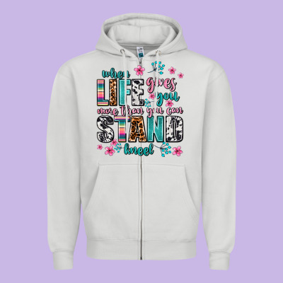 When Life Gives You More Than You Can Stand Kneel Zipper Hoodie Designed By Adodesignshop