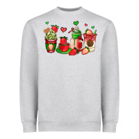Heather Grey strawberry coffee cups Heavyweight Sweatshirt - AdoDesignShop