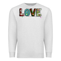 Oatmeal Heather love christmas gemstone Premium Sweatshirt - AdoDesignShop