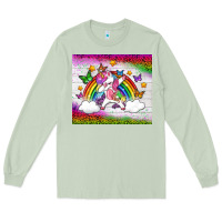 Matcha LGBTQ Dabbbing Unicorn And Rainbow Tumbler Long Sleeve Tee - BundleAndBundleShop