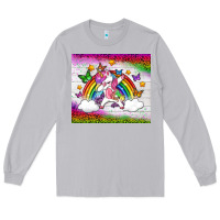 Moon Dust LGBTQ Dabbbing Unicorn And Rainbow Tumbler Long Sleeve Tee - BundleAndBundleShop