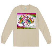 Mushroom LGBTQ Dabbbing Unicorn And Rainbow Tumbler Long Sleeve Tee - BundleAndBundleShop