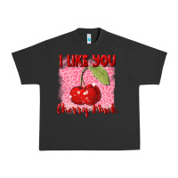 Pigment Black I like you cherry much Valentine's Day Urban Heavy Tee - FaDigitalArtStudio