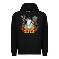 Black farm life sheep Premium Hoodie - SublimationCraftShop