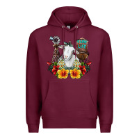 Burgundy farm life sheep Premium Hoodie - SublimationCraftShop