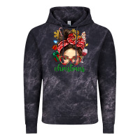 Cloud Black Christmas Messy Bun With Gingerbread Man Vintage Hoodie - BundleAndBundleShop