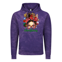 Cloud Purple Christmas Messy Bun With Gingerbread Man Vintage Hoodie - BundleAndBundleShop