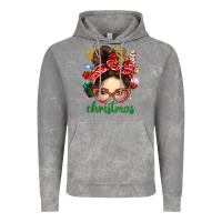 Cloud Rock Christmas Messy Bun With Gingerbread Man Vintage Hoodie - BundleAndBundleShop