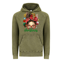 Vintage Olive Christmas Messy Bun With Gingerbread Man Vintage Hoodie - BundleAndBundleShop