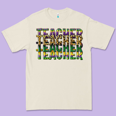 Teacher Mardi Gras Premium Tee Designed By Cowgirlartshop