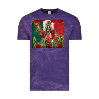 Cloud Purple Our Lady Of Guadalupe Mexican Flag Roses Cactus Vintage Tee - FaDigitalArtStudio