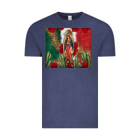 Vintage Denim Our Lady Of Guadalupe Mexican Flag Roses Cactus Vintage Tee - FaDigitalArtStudio