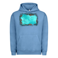 Pigment Pebble Blue gemstone leopard background Urban Hoodie - JahusDesignShop