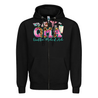 Black qma qualified medical aide Zipper Hoodie - AdoDesignShop