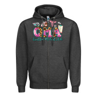 Charcoal Heather qma qualified medical aide Zipper Hoodie - AdoDesignShop