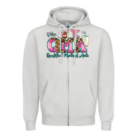 Dove Grey qma qualified medical aide Zipper Hoodie - AdoDesignShop