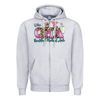 Heather Grey qma qualified medical aide Zipper Hoodie - AdoDesignShop