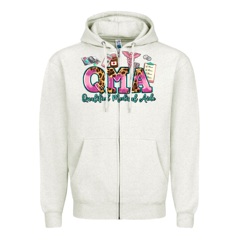 Qma Qualified Medical Aide Zipper Hoodie by AdoDesignShop | Teevron