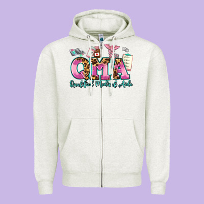 Qma Qualified Medical Aide Zipper Hoodie Designed By Adodesignshop