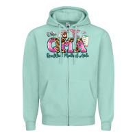 Seafoam qma qualified medical aide Zipper Hoodie - AdoDesignShop