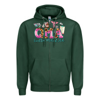 Sports Green qma qualified medical aide Zipper Hoodie - AdoDesignShop