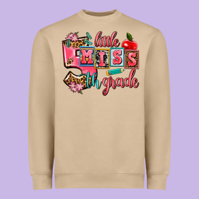 Little Miss 5 Th Grade Heavyweight Sweatshirt Designed By Adodesignshop