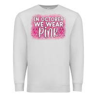 Dove Grey in october we wear pink leopard glitter Premium Sweatshirt - AdoDesignShop