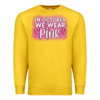 Lemon in october we wear pink leopard glitter Premium Sweatshirt - AdoDesignShop