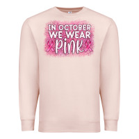 Pale Pink in october we wear pink leopard glitter Premium Sweatshirt - AdoDesignShop