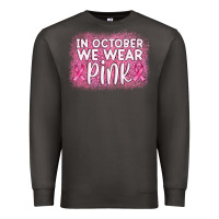 Smoke in october we wear pink leopard glitter Premium Sweatshirt - AdoDesignShop