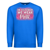 True Royal in october we wear pink leopard glitter Premium Sweatshirt - AdoDesignShop
