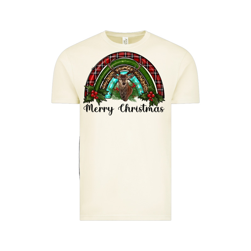 Reindeer Rainbow Christmas Vintage Tee by RanaPortraitStore | Teevron