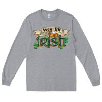 Heather Grey wee bit irish st patrick's day Long Sleeve Tee - FaDigitalArtStudio